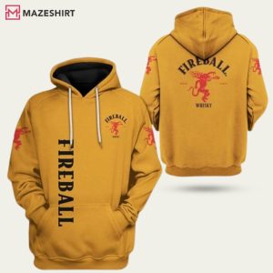 Fireball Whiskey Cinnamon Yellow 3D Hoodie