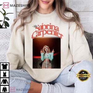 Sabrina Carpenter Middle Finger 90s T Shirt (3)