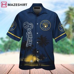 Milwaukee Brewers Tropical Island Sunset Hawaii Shirt