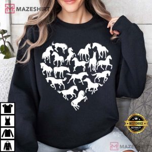 Horse Lover Gift Horse Silhouette T Shirt (4)