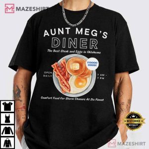 Aunt Meg's Dinner Best Steak and Eggs in Oklahoma Twister T Shirt (3)