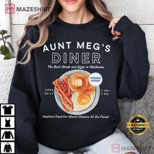Aunt Meg's Dinner Best Steak and Eggs in Oklahoma Twister T Shirt (4)