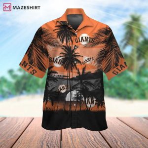 San Francisco Giants Sunset Surfer Tropical Hawaiian Shirt