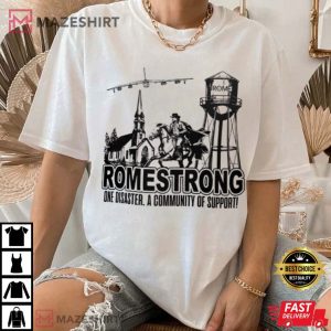 Romestrong One Disaster Community of Support T Shirt (3)