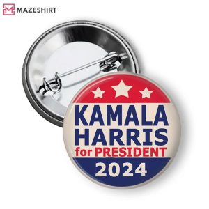 Kamala Harris For President 2024 Election Pin Button