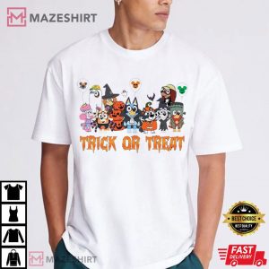 Bluey Trick or Treat Halloween Party T Shirt (4)