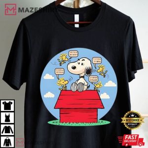 Snoopy and Woodstock a Little Bird Told Me T Shirt (3)