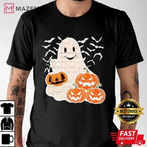 Ghost Halloween Costume Pumpkin Gift T Shirt (2)
