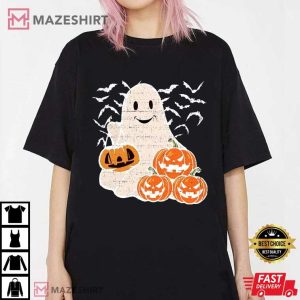 Ghost Halloween Costume Pumpkin Gift T Shirt (3)