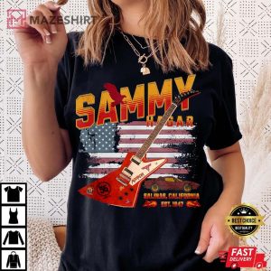 Sammy Hagar Red Guitar Rock Salinas California EST 1847 T Shirt (1)
