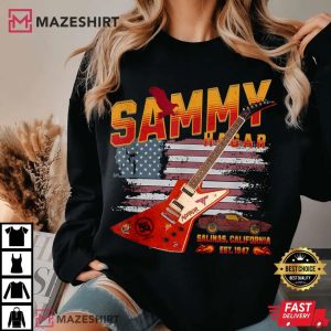 Sammy Hagar Red Guitar Rock Salinas California EST 1847 T Shirt (3)