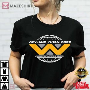Alien Romulus Weyland Yutani Corp Mining Colony Badge T Shirt (2)