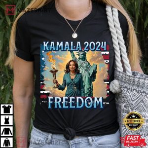 Kamala Harris 2024 For President Campaign Lady Liberty Torch T Shirt (3)
