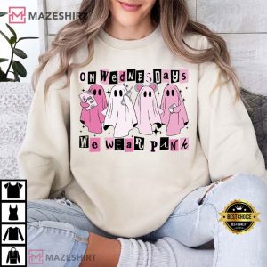 On Wednesday We Wear Pink Halloween Ghosts Mean Girls T Shirt (2)