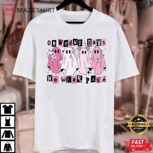 On Wednesday We Wear Pink Halloween Ghosts Mean Girls T Shirt (3)