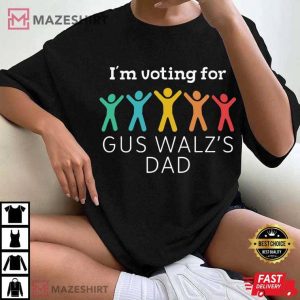 I'm Voting For Gus Walz's Dad Autism Awareness T Shirt 3