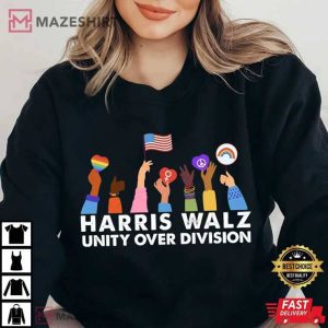 Harris Walz Unity Over Division T Shirt