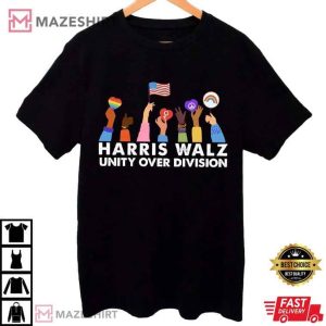 Harris Walz Unity Over Division T Shirt