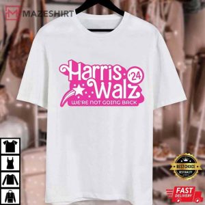 Harris Walz 2024 We're Not Going Back T Shirt (2)