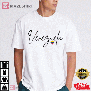 Venezuela Flag Hearts T Shirt (1)