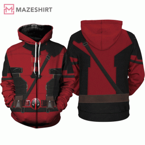 Deadpool Cosplay Deadpool And Wolverine Movie 3D Hoodie