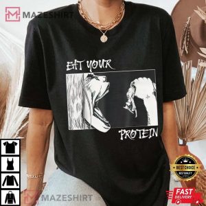 Eat Your Protein Attack On Titan Gym Fitness T Shirt (2)