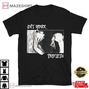Eat Your Protein Attack On Titan Gym Fitness T Shirt (3)