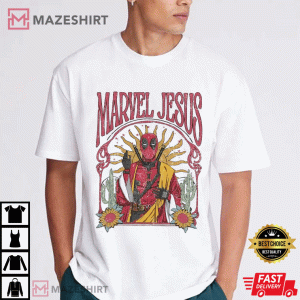 Vintage Marvel Jesus Funny Deadpool T Shirt (1)