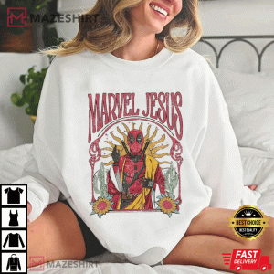 Vintage Marvel Jesus Funny Deadpool T Shirt (2)