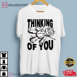 Voodoo Doll Thinking Of You Funny Halloween T Shirt (3)