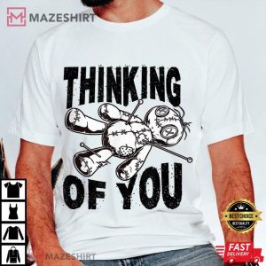 Voodoo Doll Thinking Of You Funny Halloween T Shirt (4)