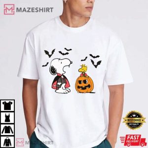 Vampire Snoopy Fall Bats Pumpkin Halloween T Shirt 2 (1)