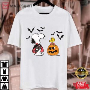 Vampire Snoopy Fall Bats Pumpkin Halloween T Shirt 2