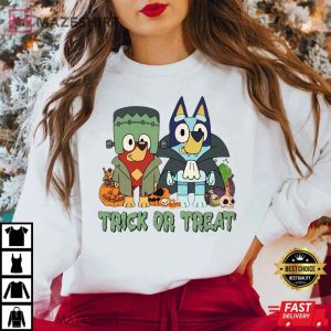 Trick Or Treat Bluey Halloween Cartoon T Shirt 1 (1)