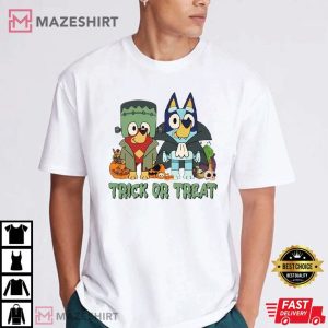 Trick Or Treat Bluey Halloween Cartoon T Shirt 1