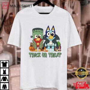Trick Or Treat Bluey Halloween Cartoon T Shirt 2 (1)