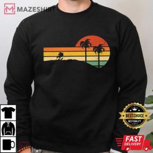 Sonic The Hedgehog Silhouette Retro Sunset T Shirt (3)