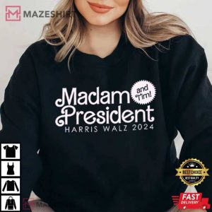 Madam President And Tim Harris Walz 2024 T Shirt (3)