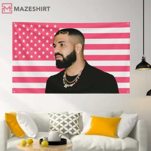 Rapper Drake Pink American Wall Flag