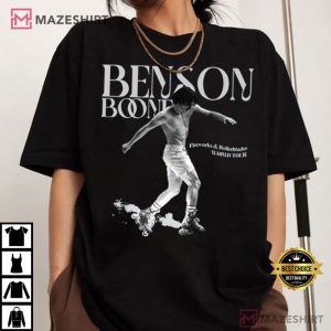 Benson Boone Fireworks and Rollerblades World Tour Vintage T Shirt (2)