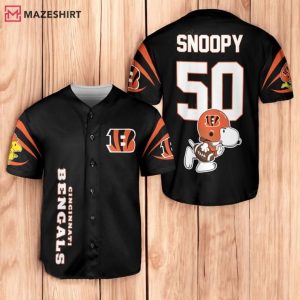 Cincinnati Bengals Snoopy Baseball Jersey