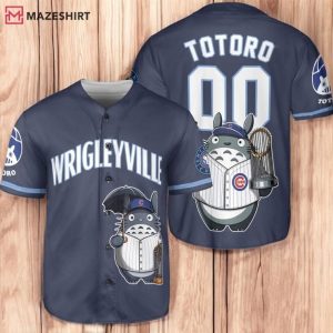 Chicago Cubs x Totoro Wrigleyville Custom Baseball Jersey