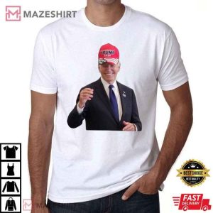 Biden Wearing Trump Hat Funny T Shirt (2)