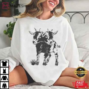 Two Headed Goat Freak Show Carnival Cryptid T Shirt (3)