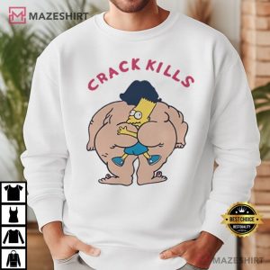 Bart Simpson Crack Kills Parody T Shirt (3)