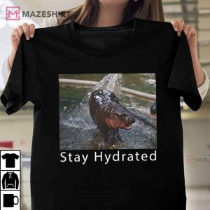 Moo Deng Stay Hydrated Funny Meme T Shirt (3)