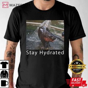 Moo Deng Stay Hydrated Funny Meme T Shirt (4)