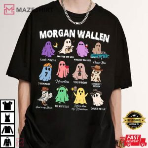 Halloween Morgan Wallen Ghost Music T Shirt (2)