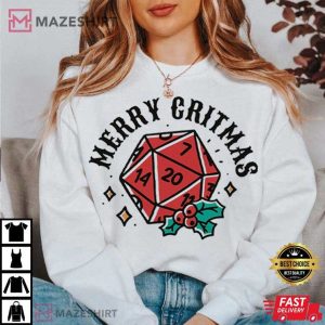 Merry Critmas DnD Dungeon And Dragon T Shirt (2)
