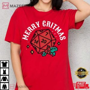 Merry Critmas DnD Dungeon And Dragon T Shirt (3)